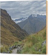 Trail Through Majestic Mountain Landscape To Dead Woman's Pass Wood Print