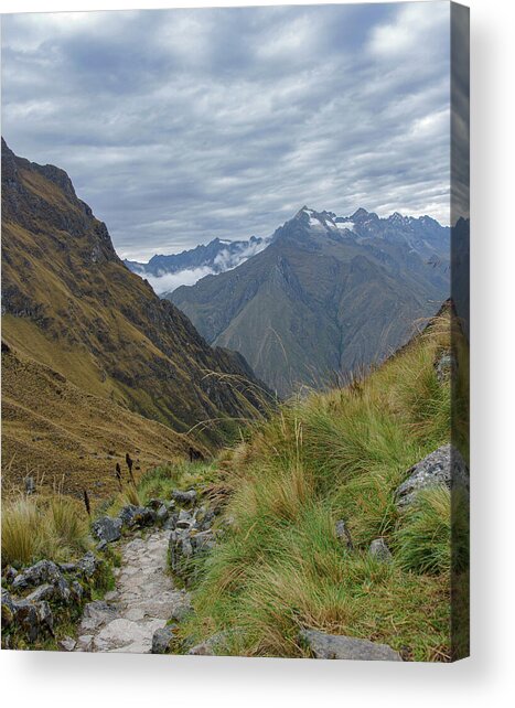 Trail Through Majestic Mountain Landscape To Dead Woman's Pass Acrylic Print