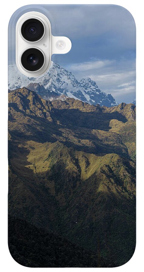 Majestic Andes Mountain Peaks Under Cloudy Sky iPhone Case