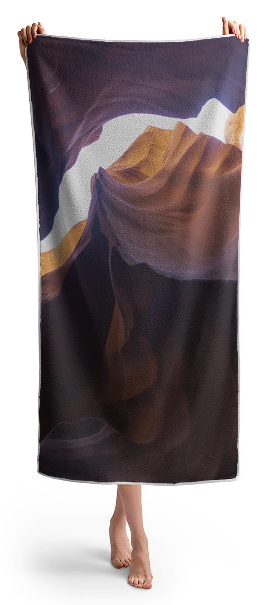Antelope Canyon Curves And Light Play Beach Towel