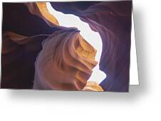 Antelope Canyon Curves And Light Play Greeting Card
