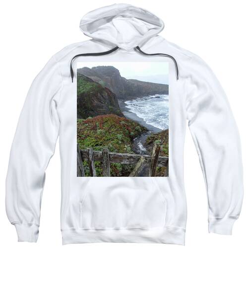 Rocky Coastline With Vibrant Foliage Sweatshirt