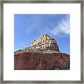 Majestic Mountain Peak Under Blue Sky Framed Print
