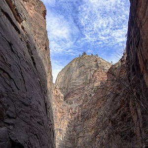 Towering Canyon Cliffs and Blue Sky by Brandon Wichmann Towering Canyon Cliffs and Blue Sky by Brandon Wichmann