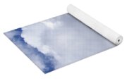 Colorful Mountain Range Under Cloudy Sky Yoga Mat