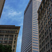 Skyscrapers Against Blue Sky Art Print
