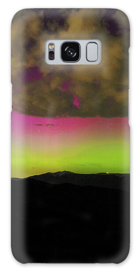 Vibrant Aurora Over Wasatch Mountain Range Galaxy Case