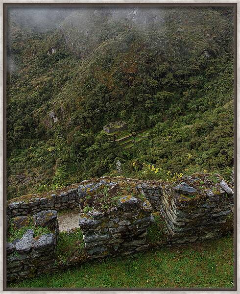 Misty Mountain Ruins Framed Print