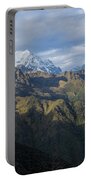 Majestic Andes Mountain Peaks Under Cloudy Sky Portable Battery Charger