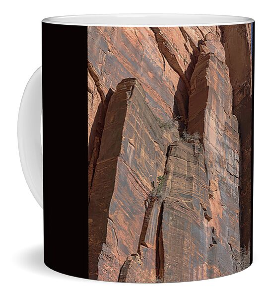 Towering Desert Sandstone Cliffs In Zion National Park Coffee Mug