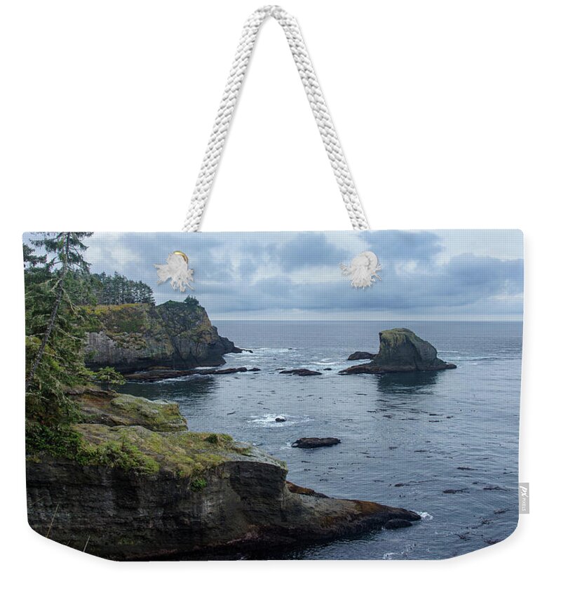 Rugged Coastal Landscape with Cliffs Weekender Tote Bag