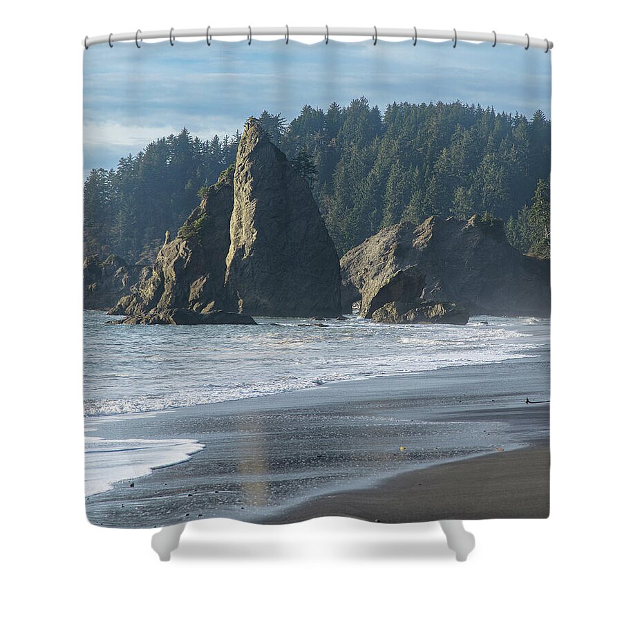 Dramatic Coastal Rock Formations Shower Curtain