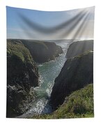 Dramatic Coastal Cliff Scene Tapestry