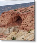 Natural Arch In Desert Landscape Metal Print