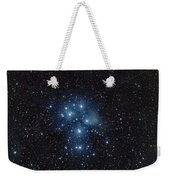 Pleiades Cluster in Cosmic Night Weekender Tote Bag by Brandon Wichmann