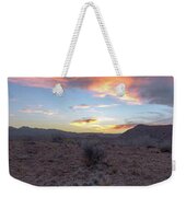 Desert Sunset Over Rugged Terrain Weekender Tote Bag