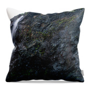 Secluded Coastal Waterfall Cascade Throw Pillow