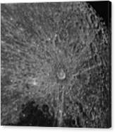 Lunar Surface Craters In Detail Canvas Print