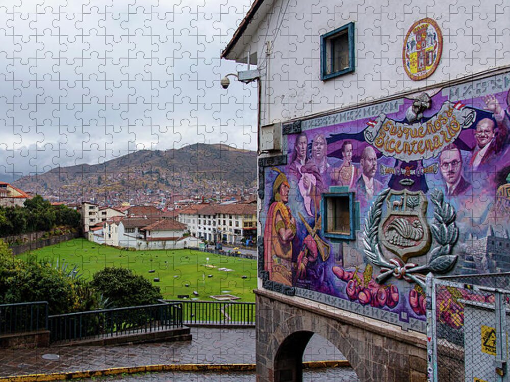 Street Scene with Colorful Mural Jigsaw Puzzle