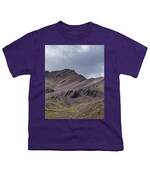 Majestic Andean Mountainscape With Colorful Striations Youth T-Shirt