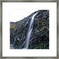 Secluded Coastal Waterfall Cascade Framed Print