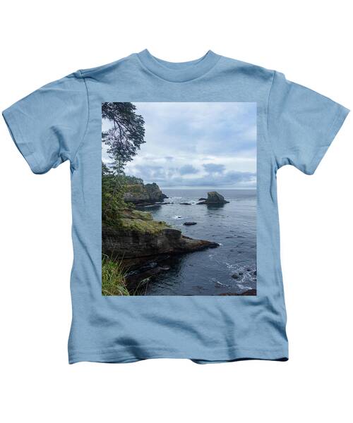 Rugged Coastal Landscape with Cliffs Kids T-Shirt