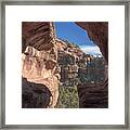 Canyon View Framed By Rocky Cliffs Framed Print