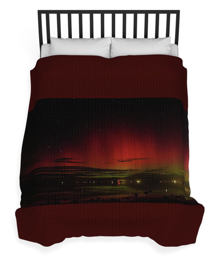 Mesmerizing Northern Lights Display Duvet Cover