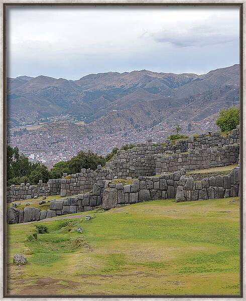 Saqsaywaman Incan Ruin In Cusco Peru Framed Print