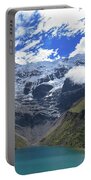 Majestic Mountain Overlooks Humantay Lake Portable Battery Charger