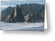 Dramatic Coastal Rock Formations Greeting Card