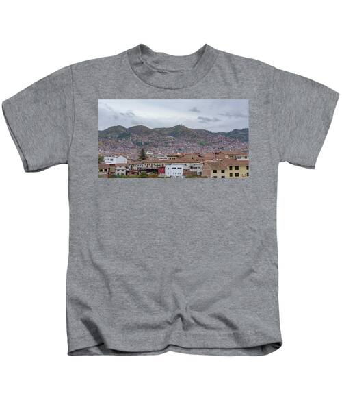 Rooftops and Hills of Cusco Kids T-Shirt