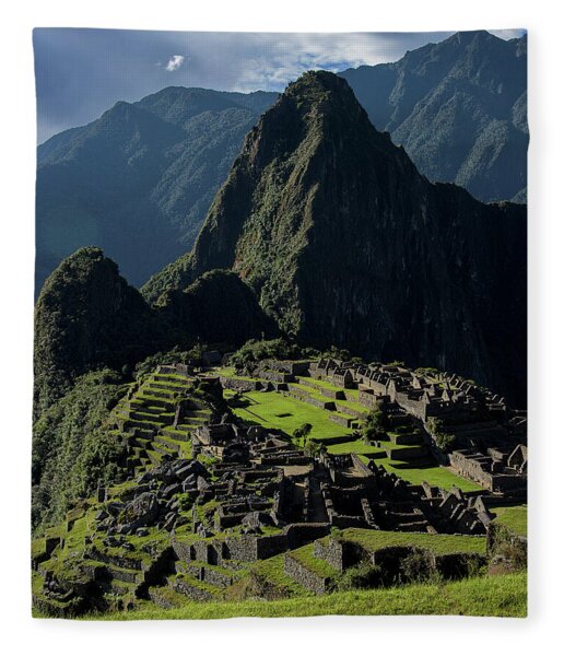 Majestic Ruins In A Mountain Valley Fleece Blanket