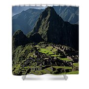 Majestic Ruins In A Mountain Valley Shower Curtain