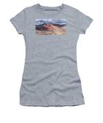 Rainbow Mountain Range Under Cloudy Skies Women's T-Shirt