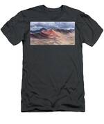 Rainbow Mountain Range Under Cloudy Skies T-Shirt