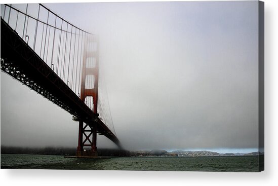 Golden Gate Bridge Disappears Into Misty Fog Acrylic Print