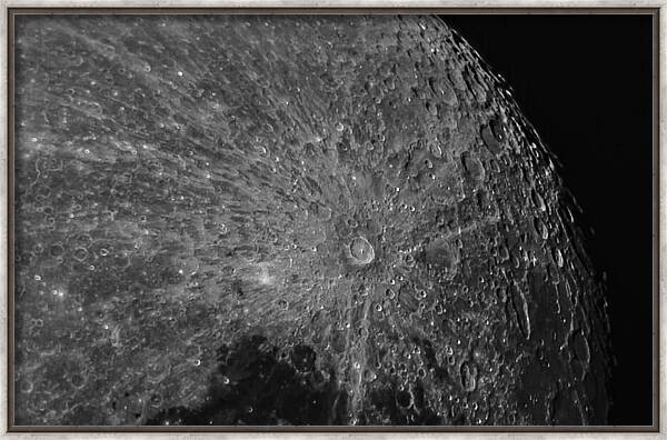 Lunar Surface Craters In Detail Framed Print