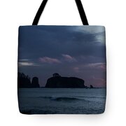 Serene Coastal Sunset with Cliffs Tote Bag