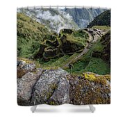 Misty Mountain Pathway Of The Inca Trail Shower Curtain