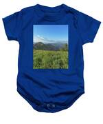 Mountain View with Wildflowers Baby One-Piece