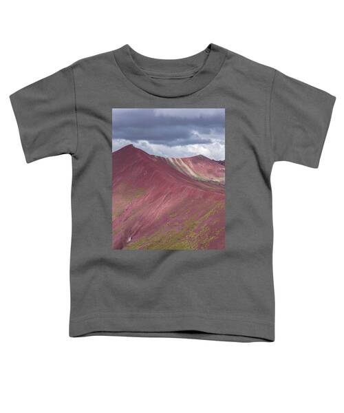 Vibrant Red Mountain Landscape Toddler T-Shirt