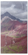 Majestic Colorful Mountain Range Beach Towel