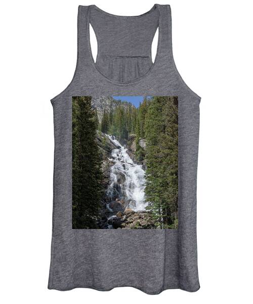 Waterfall Amidst Forest Landscape Women's Tank Top