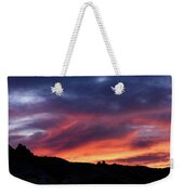 Vivid Twilight over Rocky Silhouette Weekender Tote Bag