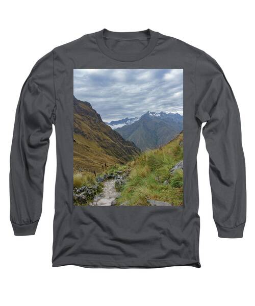Trail Through Majestic Mountain Landscape To Dead Woman's Pass Long Sleeve T-Shirt