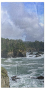 Coastal Serenity With Rugged Cliffs Bath Towel