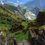Mysterious Incan Ruins In The Mountains Poster