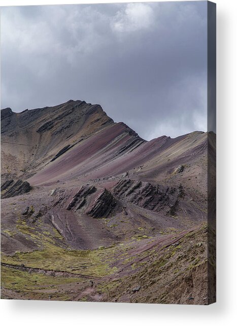 Majestic Andean Mountainscape With Colorful Striations Acrylic Print