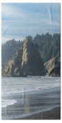 Dramatic Coastal Rock Formations Beach Towel
